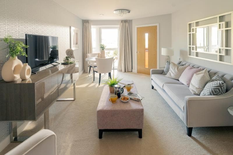 Living Room at Wichelstowe Retirement Development in Swindon