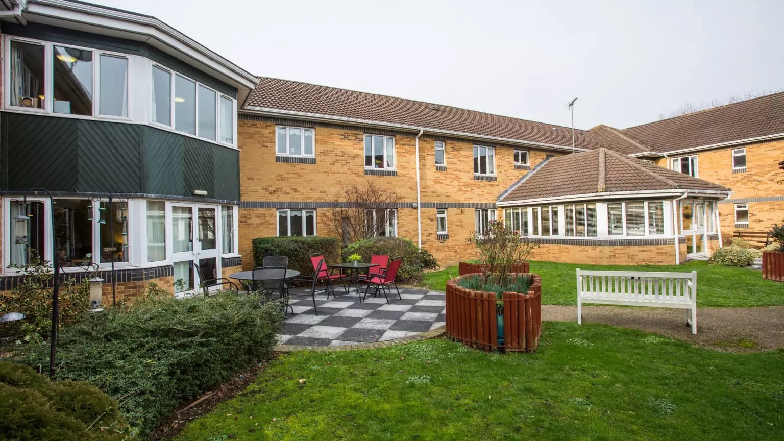 Garden of Willow Court care home in Harpenden, Hertfordshire