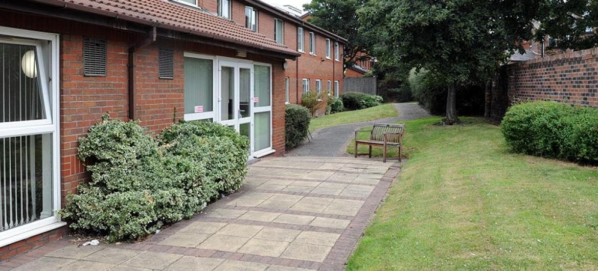 Garden at Willow Gardens Residential & Nursing Home, Bootle, Merseyside