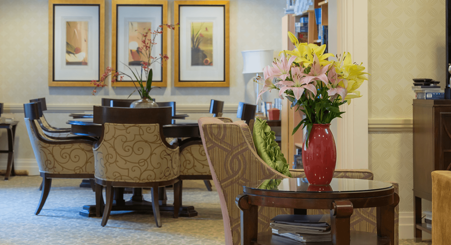 Dining area of Signature at Winchester Care Home in Winchester. Hampshire