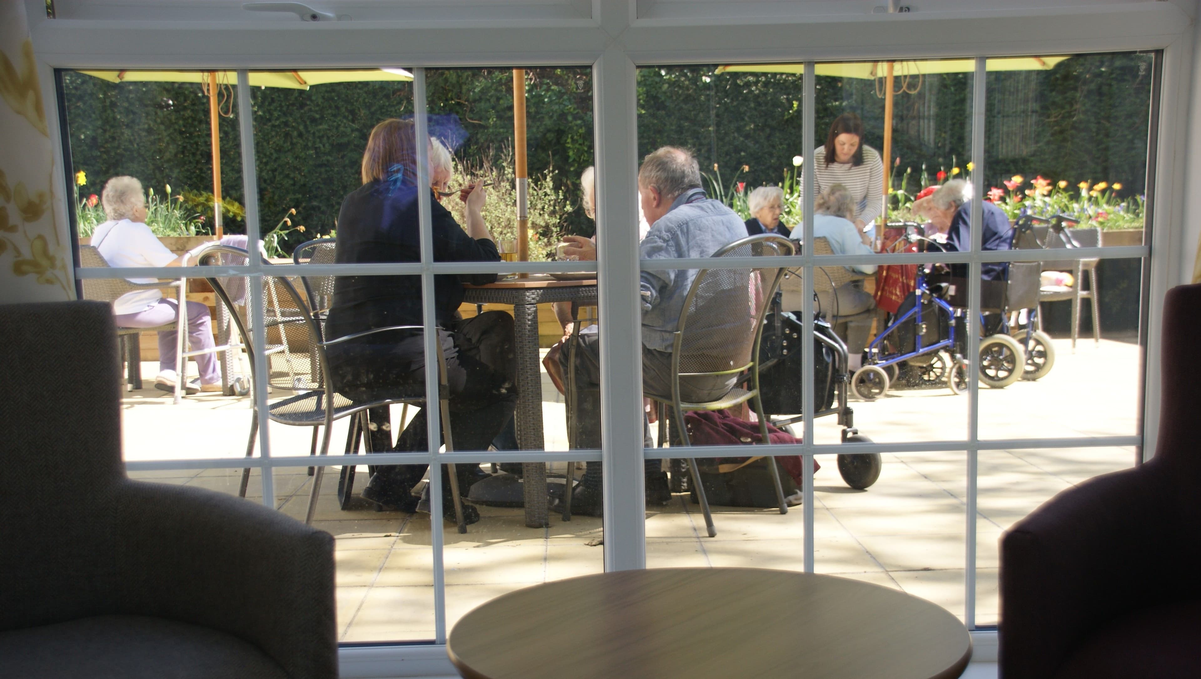 Garden at Downs House Care Home in Petersfield, Hampshire