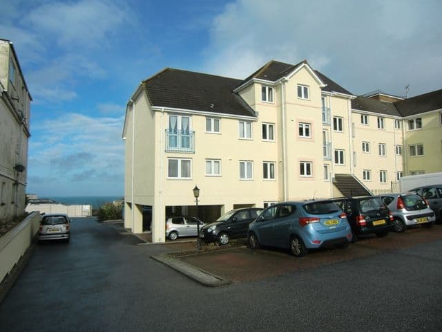 Exterior of Windsor Court retirement development in Newquay, Cornwall