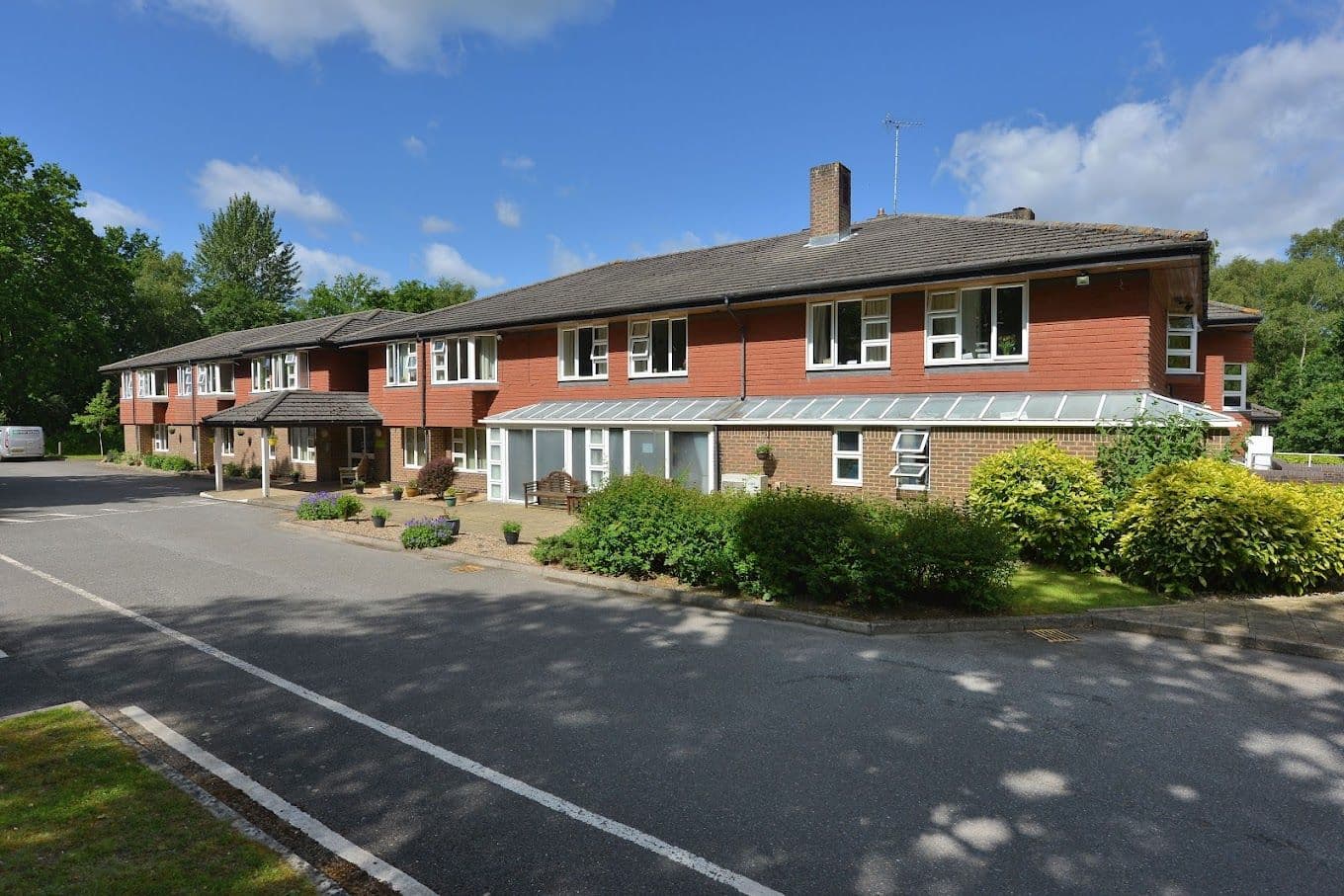 Exterior of Woodlands Care Home in Crowborough, East Sussex