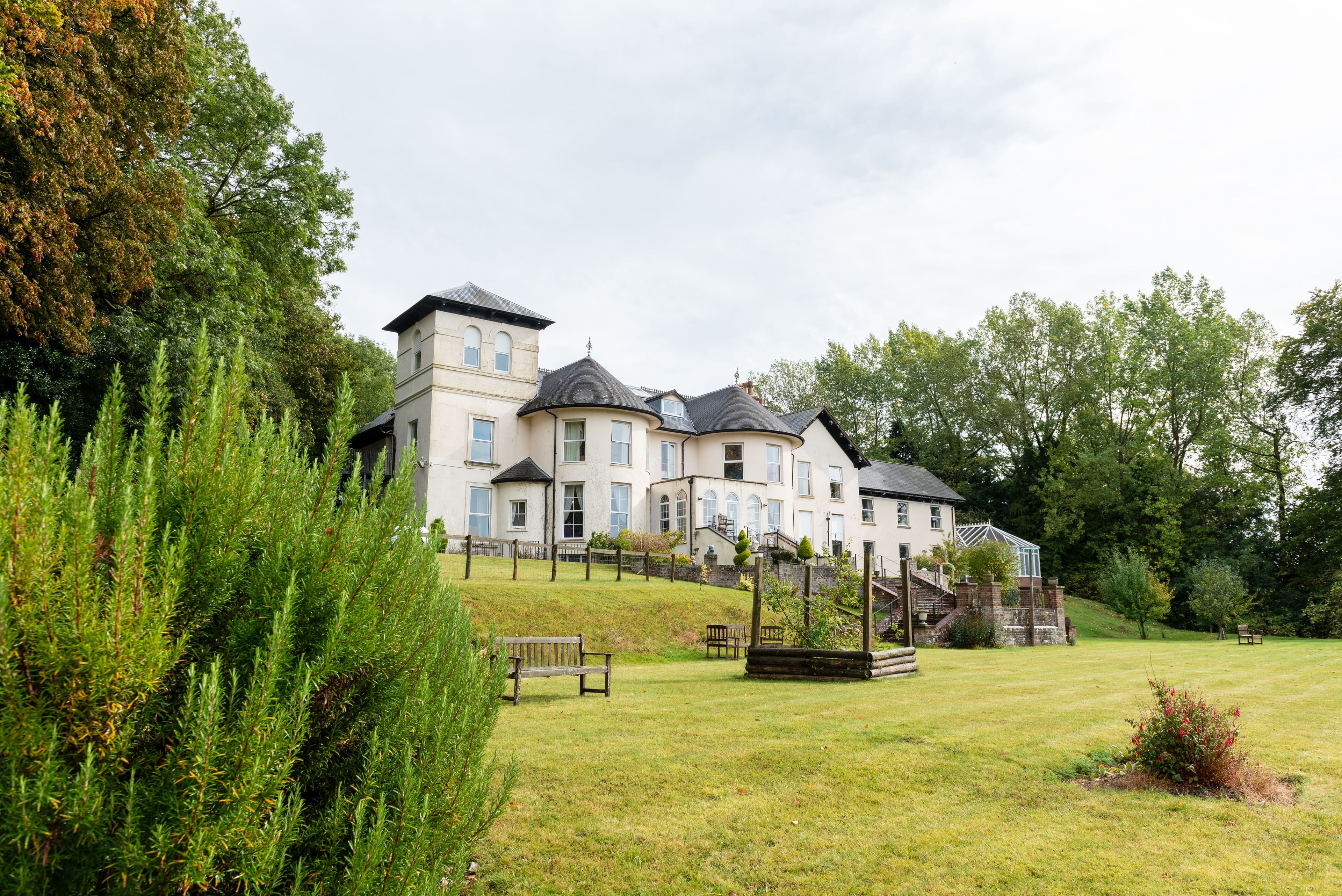 Exterior of Woodlands Park care home in Great Missenden, Buckinghamshire