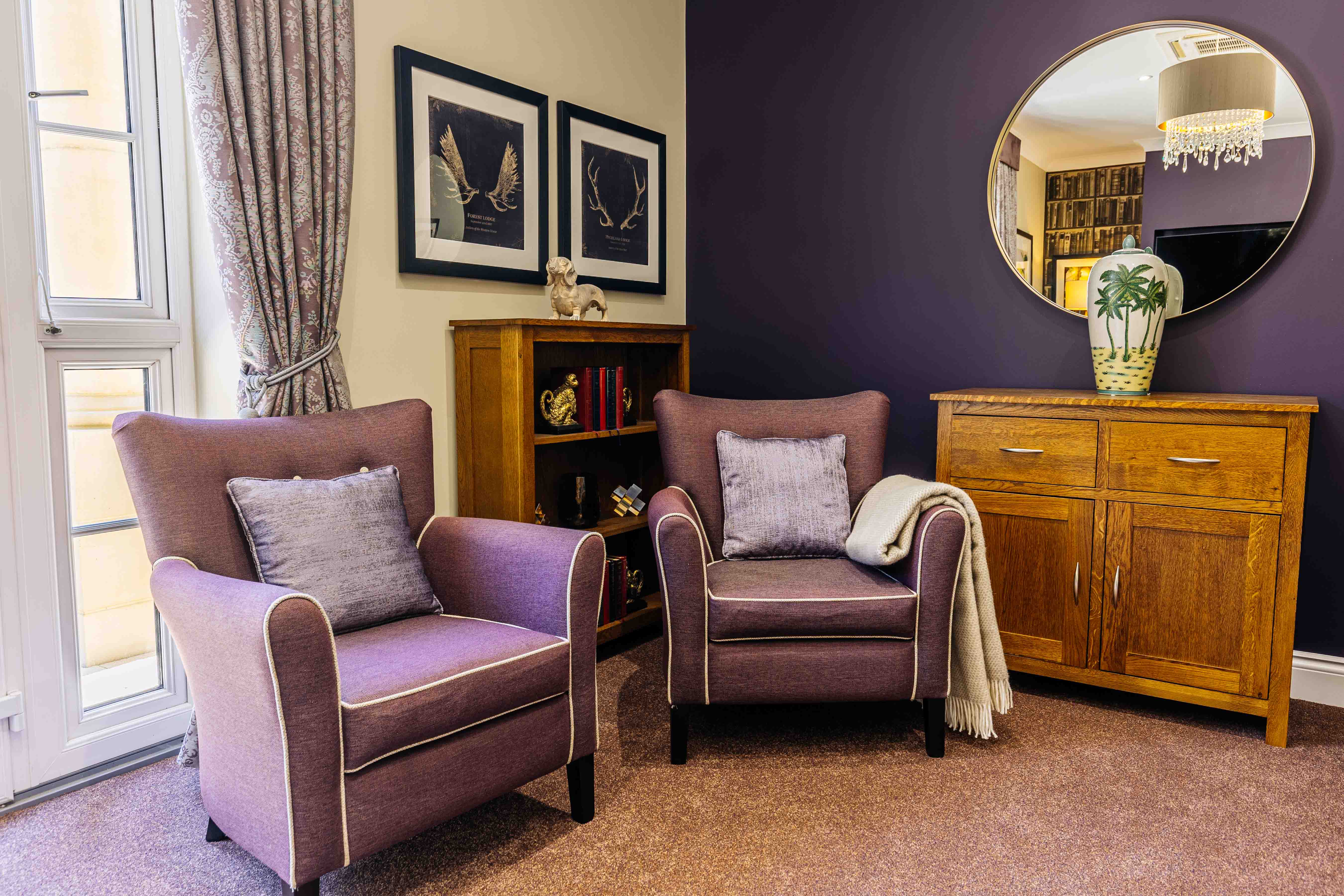 Communal area at Worplesdon View Care Home in Guildford, Surrey