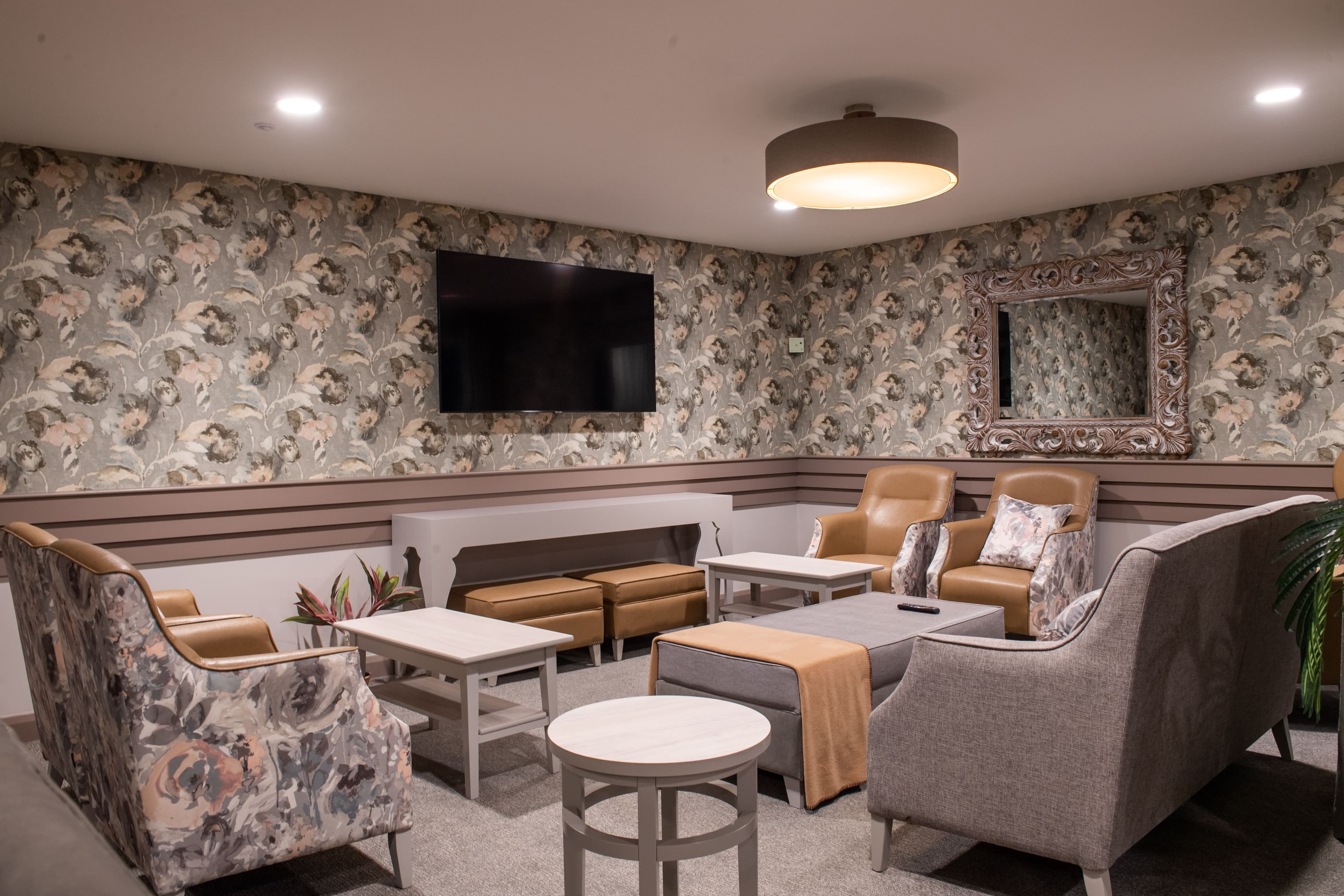 Communal Lounge of Bridgewater Manor Care Home in Worsley, Salford