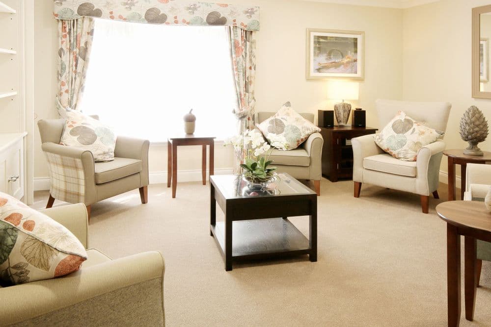 Communal Lounge of Lavender Fields Care Home in Sevenoaks, Kent 