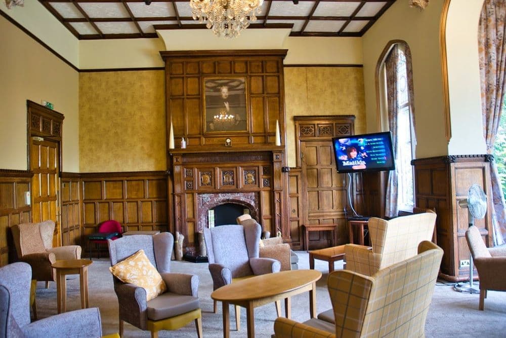 Communal area of Hilltop Hall in Stockport, Greater Manchester 