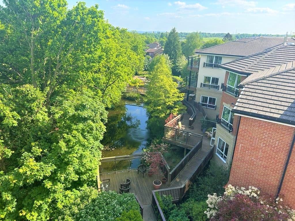 Garden of Cuffley Manor care home in Potters Bar, Hertfordshire