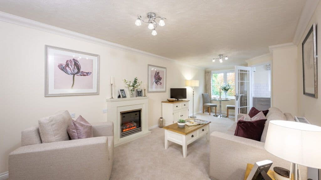 Lounge of Laurel Lodge retirement development in Sutton, Greater London