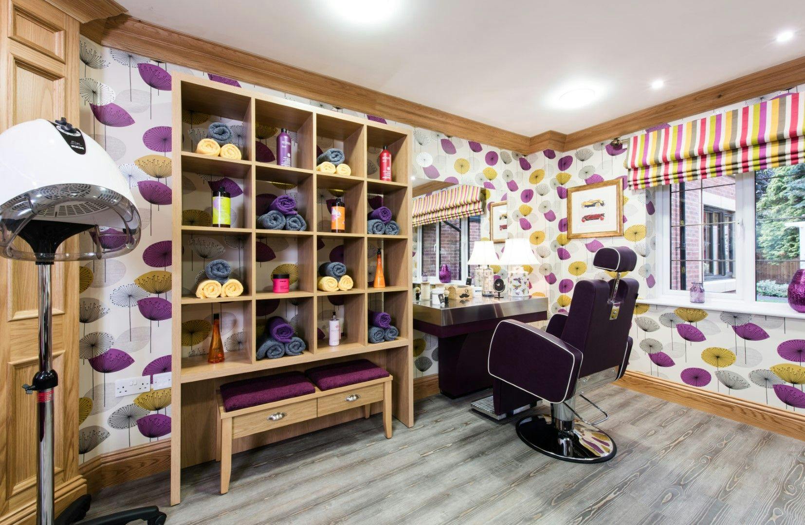 Salon at Anya court Care Home in Rugby, Warwickshire