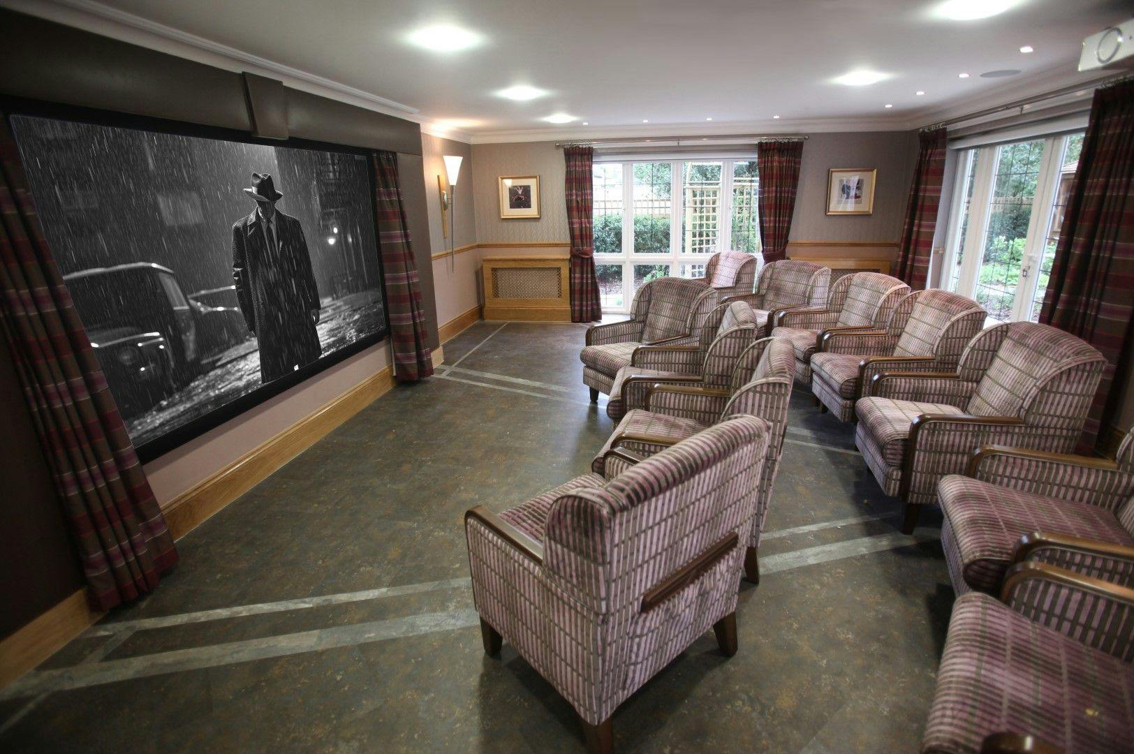Cinema at Anisha Grange Care Home in Billericay, Basildon