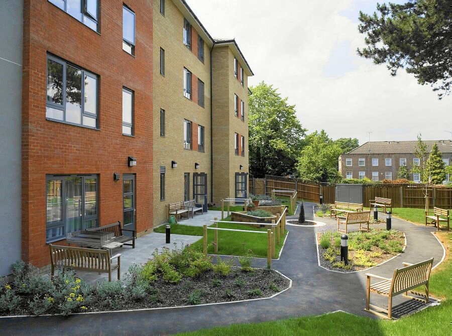 Exterior of Meadowside care home in North Finchley, London