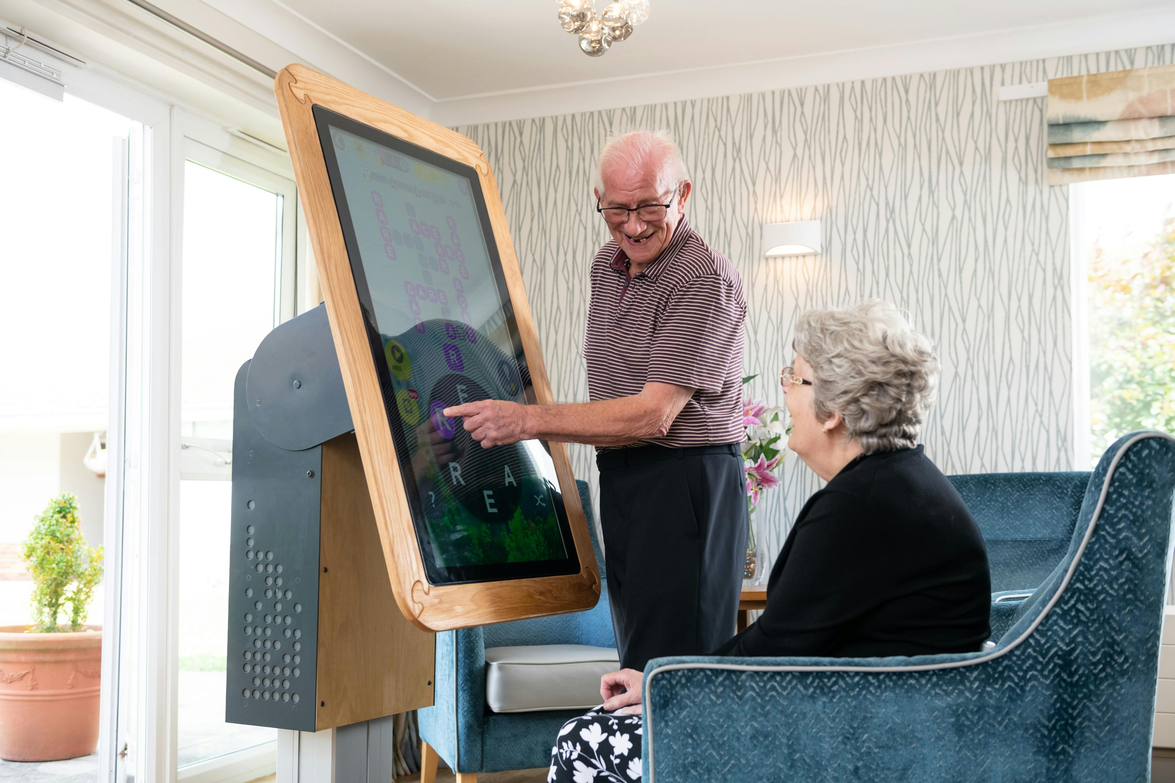Touch Screen at Aria Court Care Home in March, Fenland