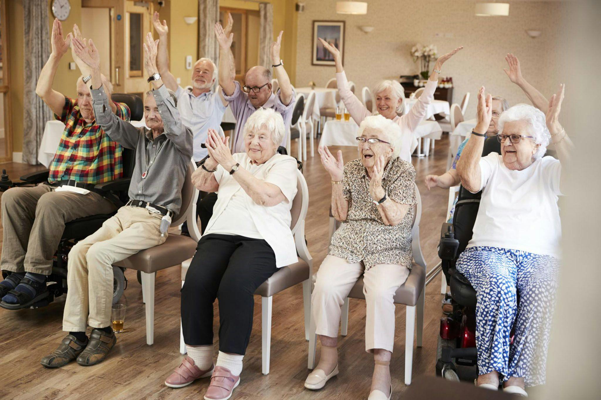 Residents of Meadowside care home in North Finchley, London