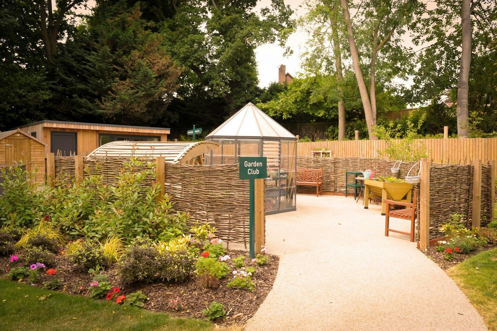 Garden at Hutton View Care Home in Brentwood, Essex