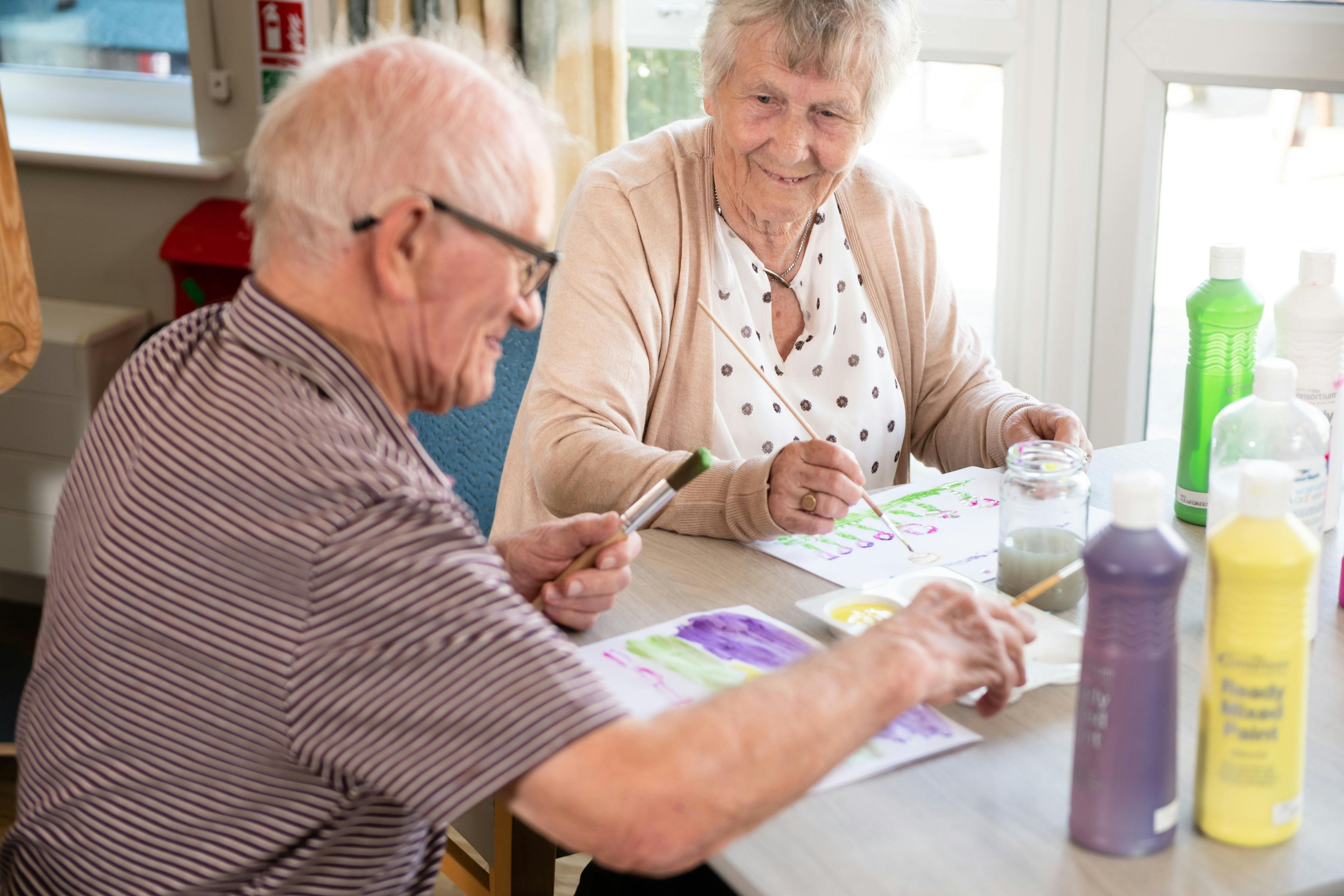 Residents at Alex Wood House Care home in Cambridge, Cambridgeshire