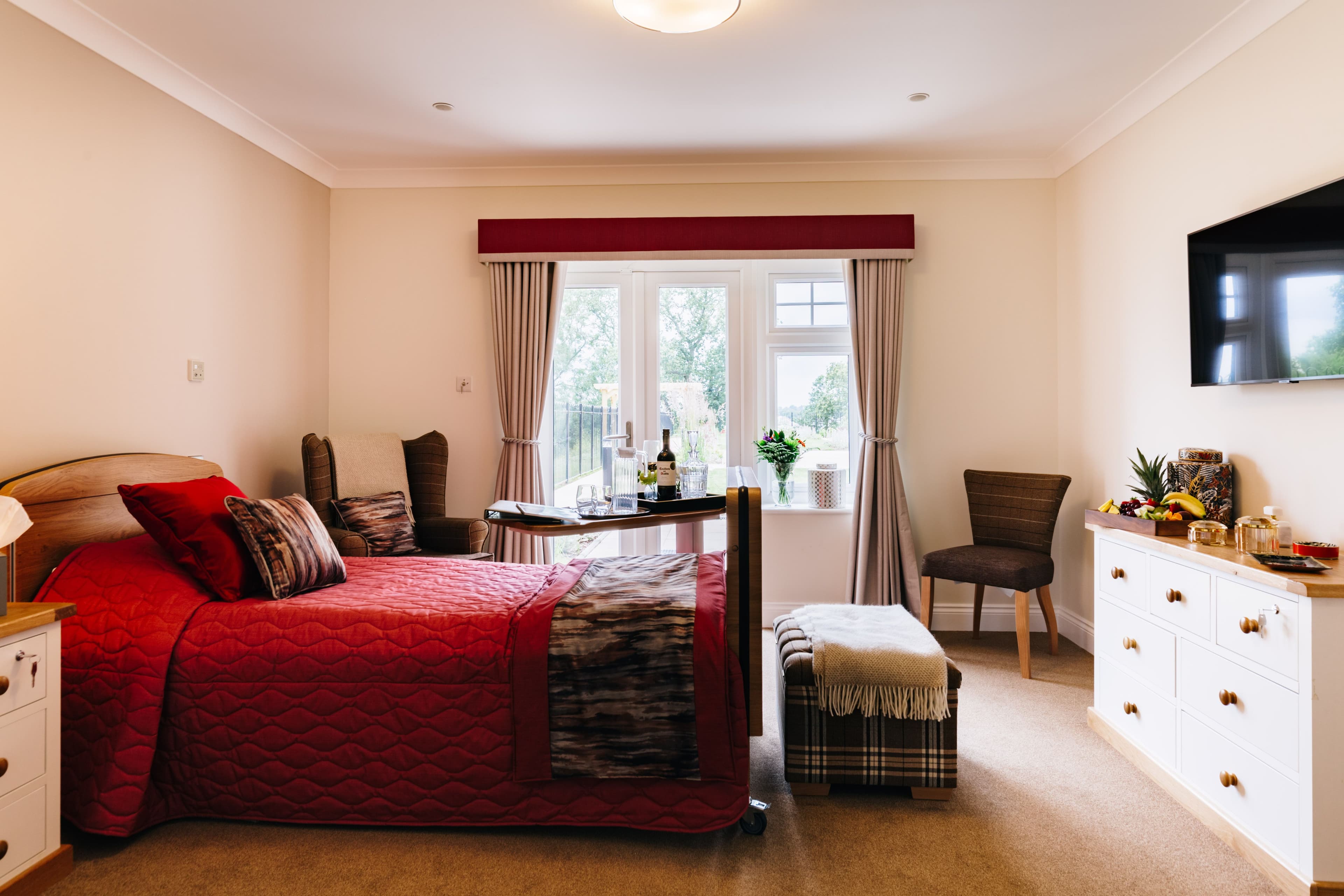 Bedroom at Raleigh Care Home in Exmouth, Devon