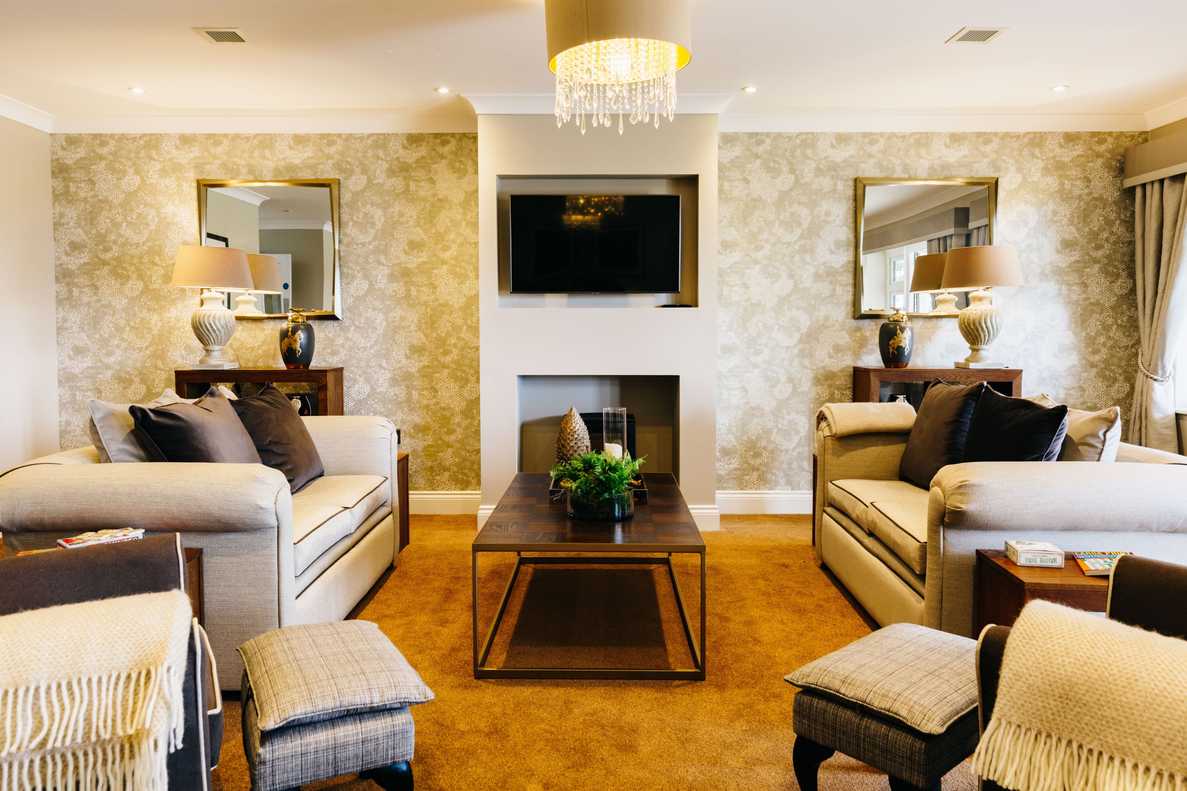 Communal Lounge at Raleigh Care Home in Exmouth, Devon