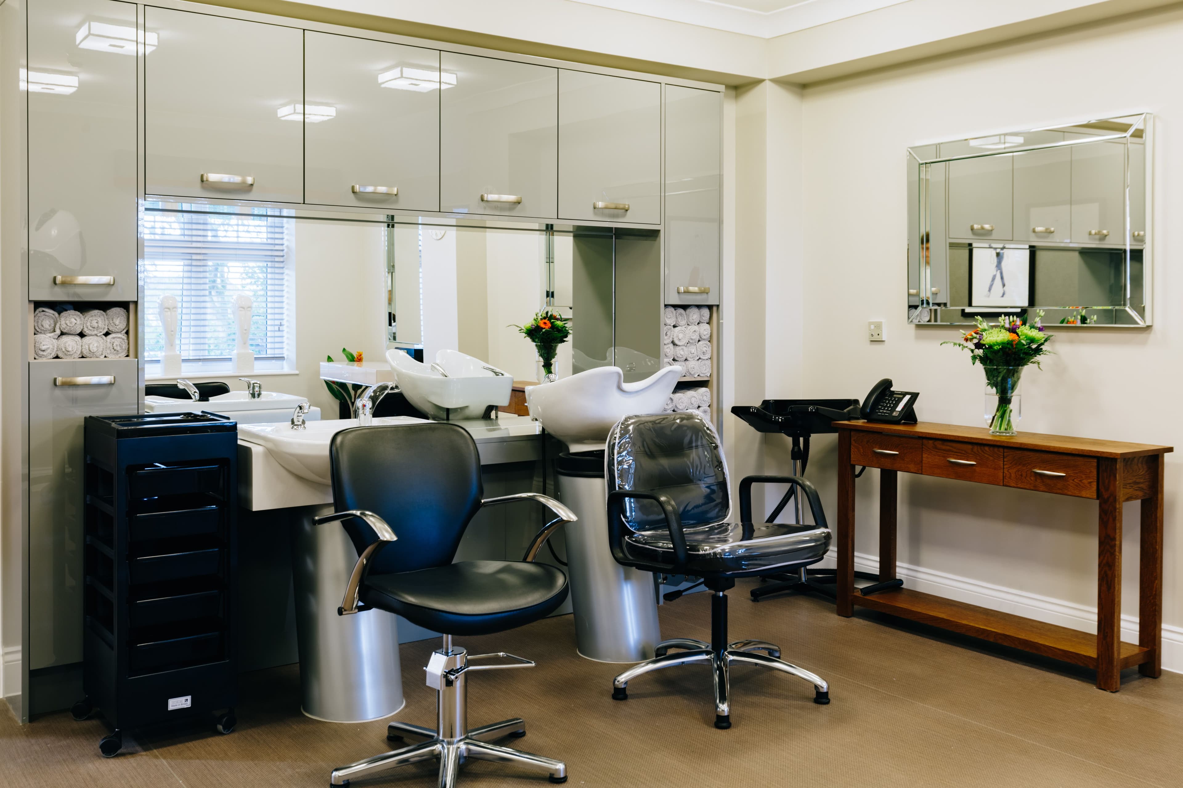 Salon at Raleigh Care Home in Exmouth, Devon