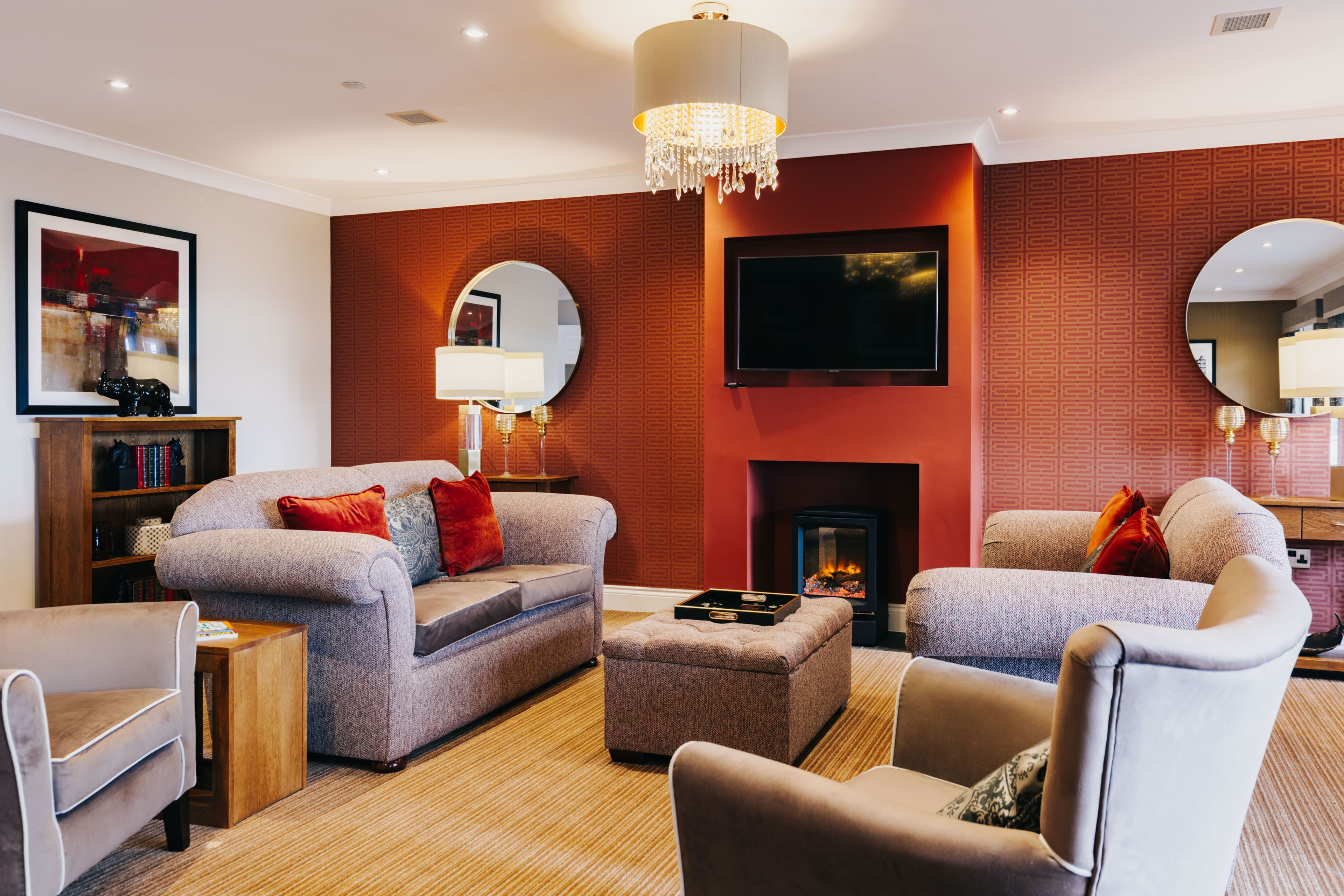 Communal Lounge at Raleigh Care Home in Exmouth, Devon