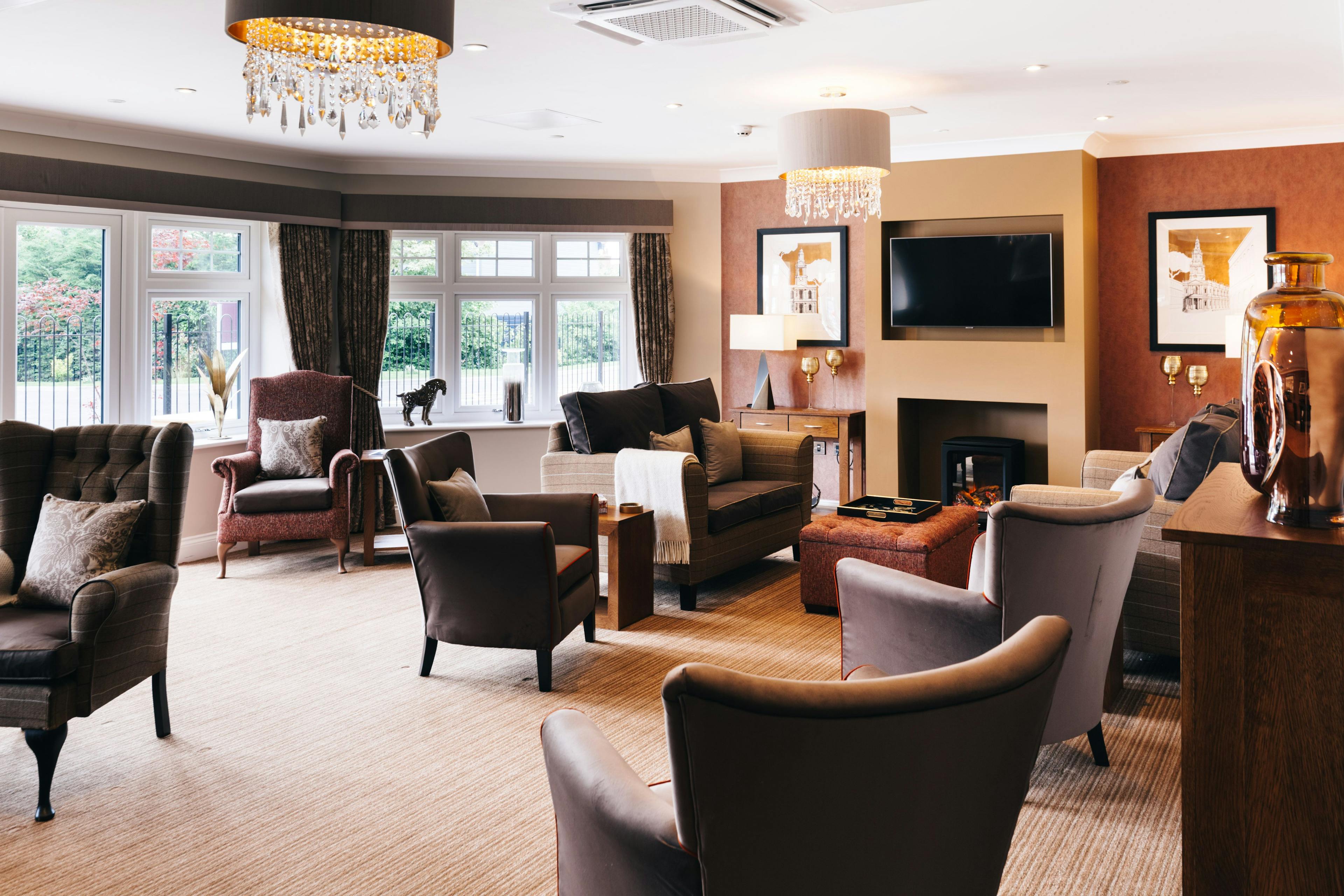 Communal Lounge at Raleigh Care Home in Exmouth, Devon