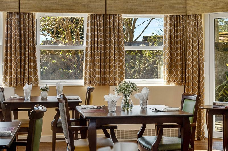 Dining Room at Springfield nursing home in Shanklin, Isle of Wight