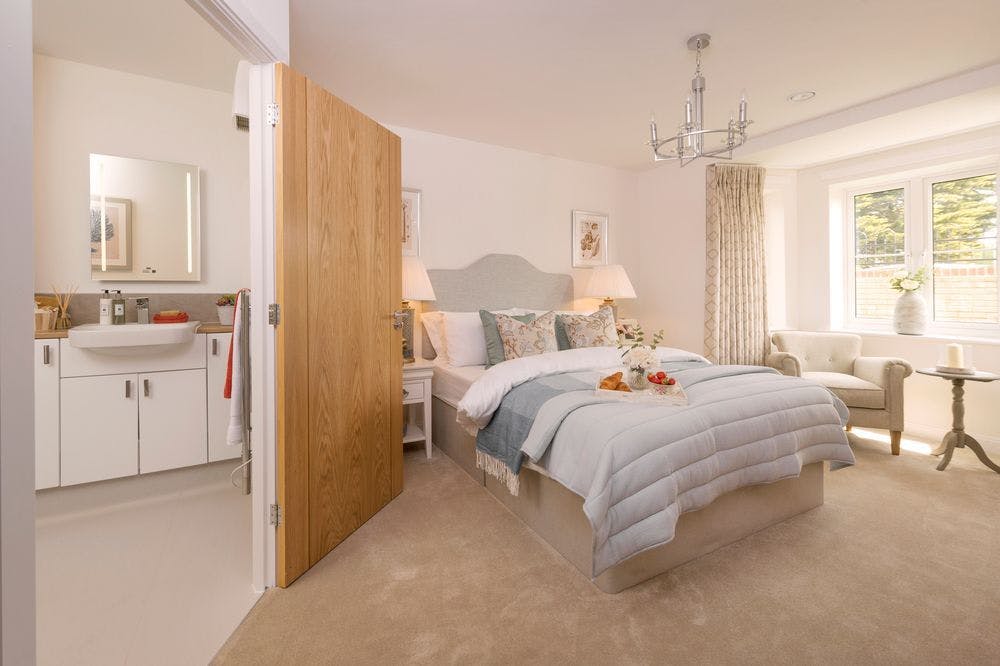 Bedroom at Edwards Court Retirement Development in Attleborough, Norfolk