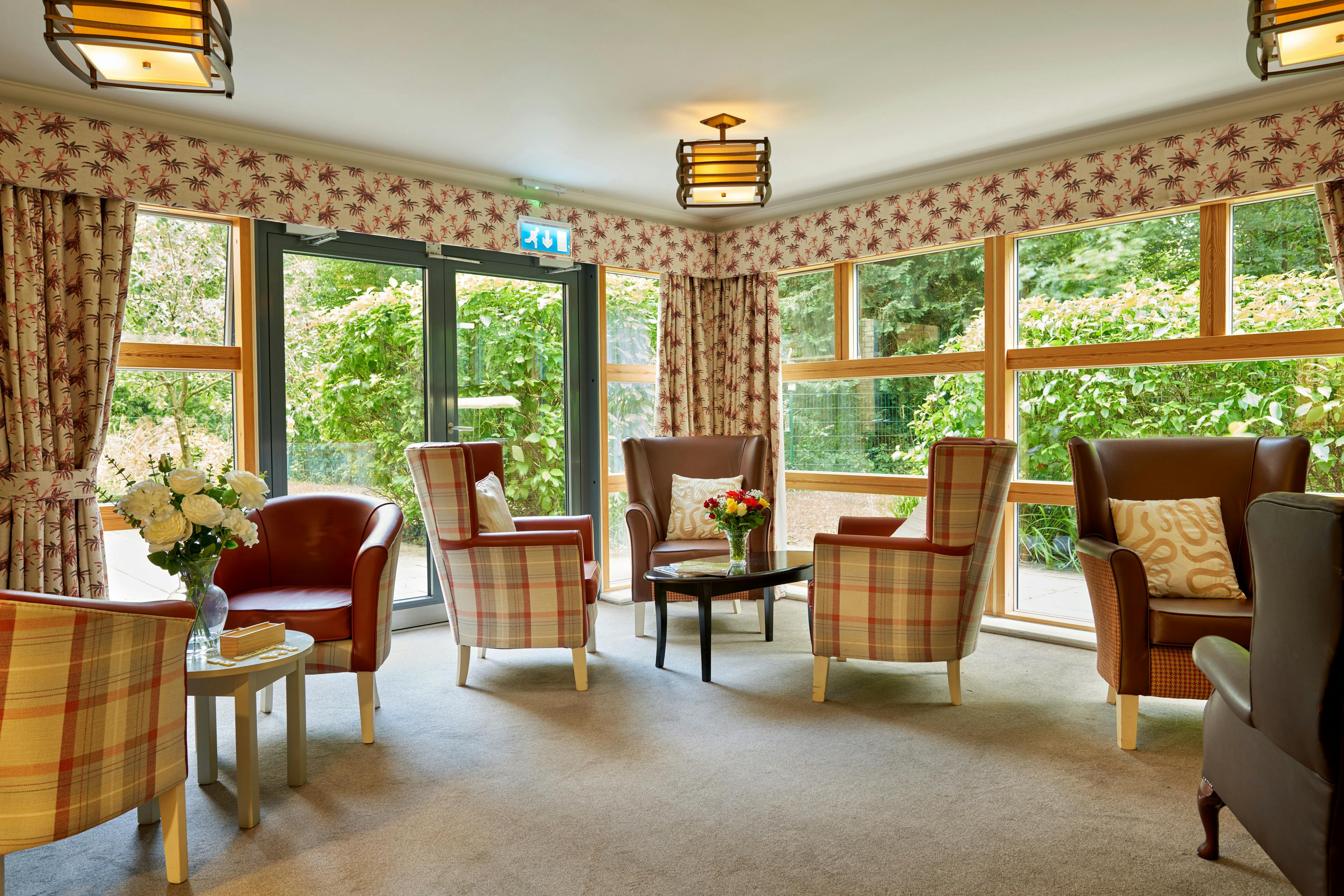 Lounge of Whittington House Care Home in Cheltenham, Gloucestershire