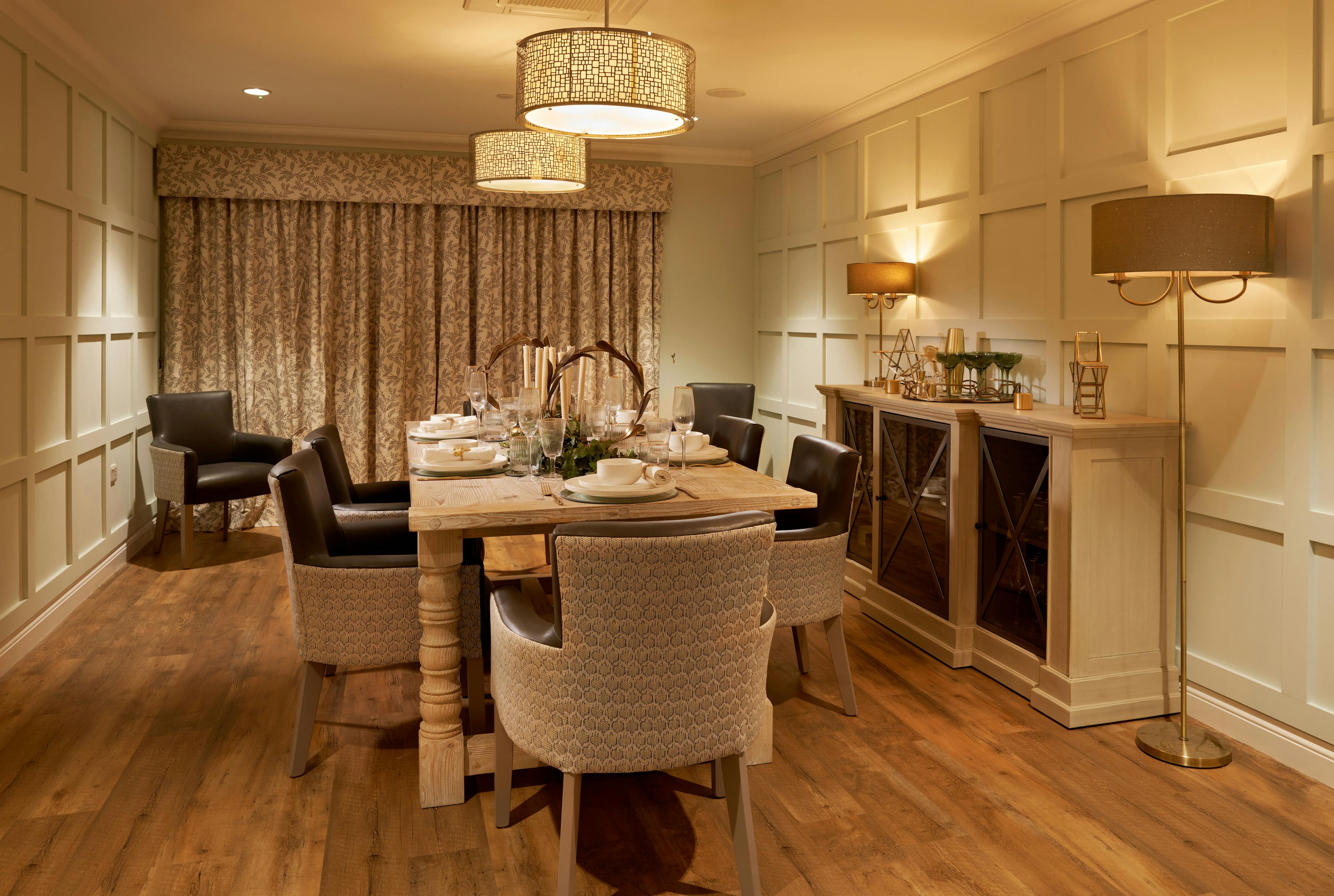 Dining room at Tarring Manor in Worthing, West Sussex
