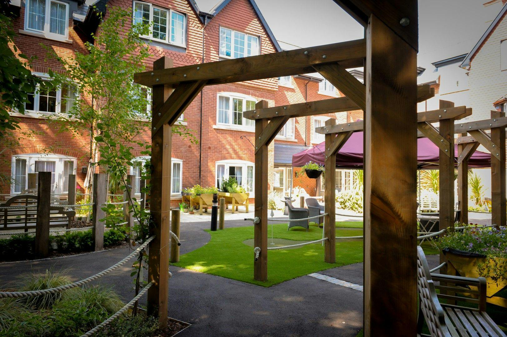 Garden at Henley Manor Care Home in Henley-on-Thames, South Oxfordshire