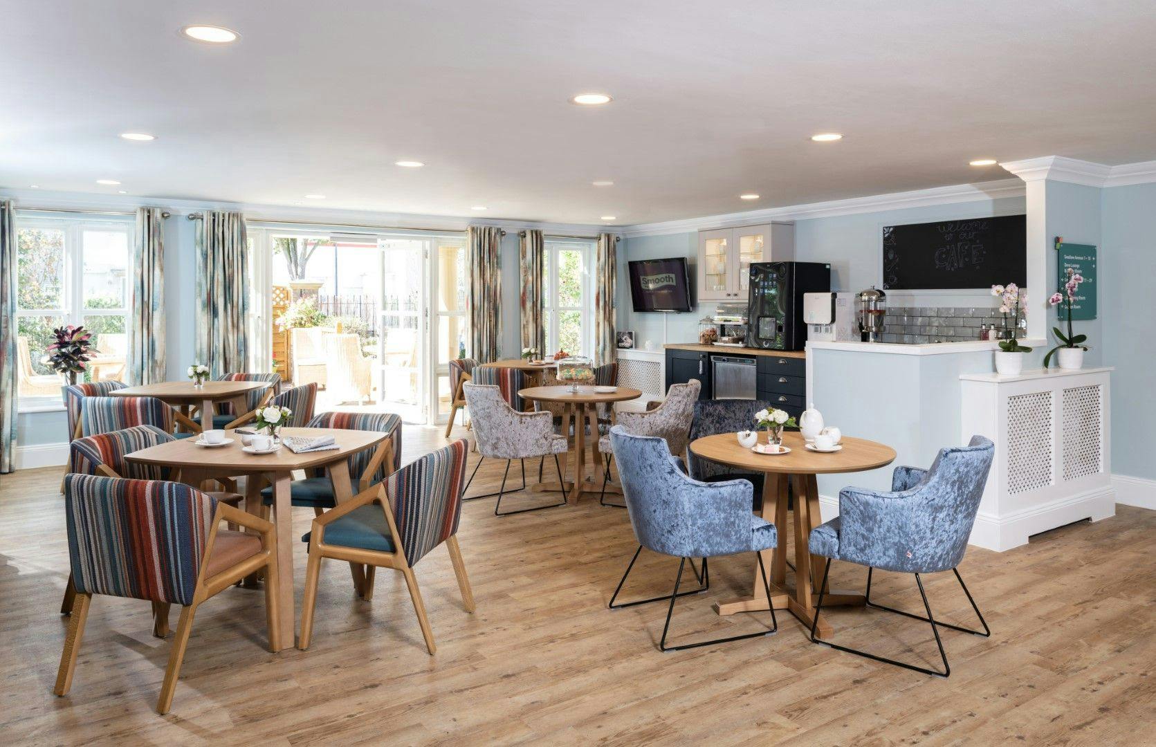 Dining Area at Admiral Court Care Home in Leigh-on-Sea, Southend-on-Sea