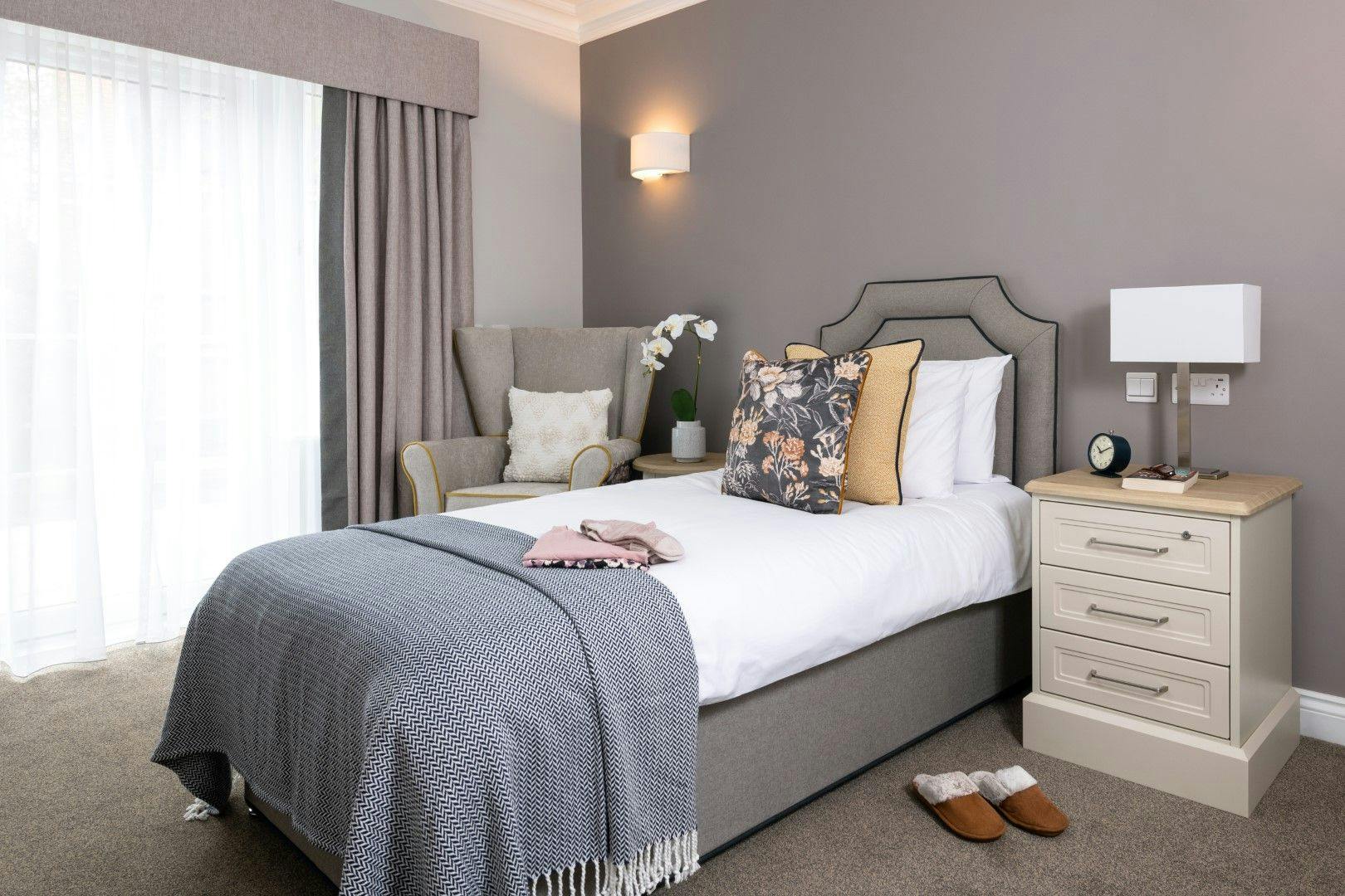 Bedroom at Angmering Grange Care Home in Littlehampton, West Sussex