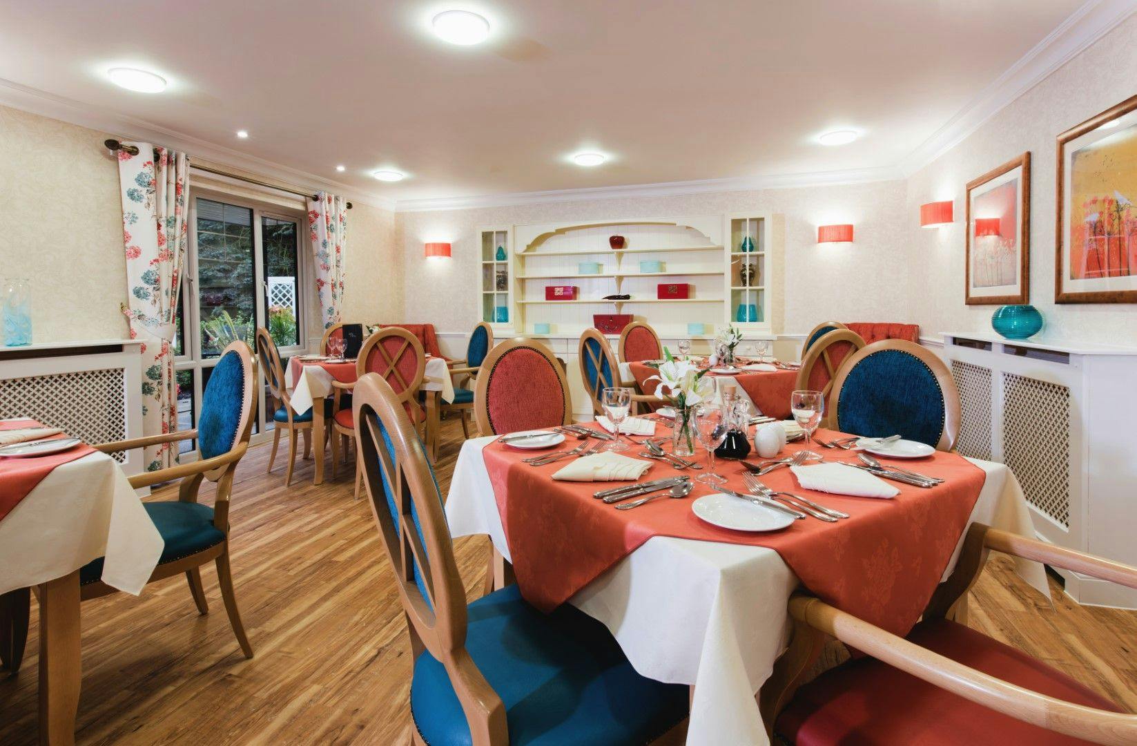 Dining Area at Anya court Care Home in Rugby, Warwickshire