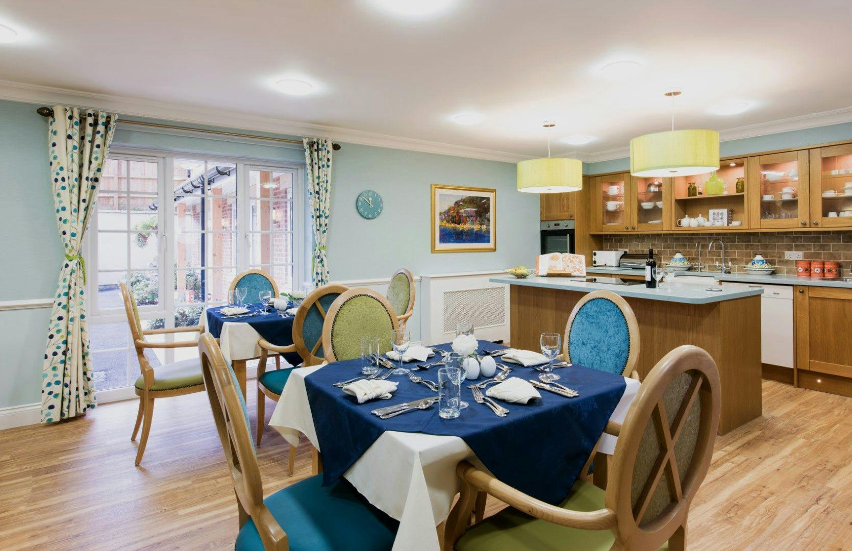 Dining Area at Lakeview Care Home in Surrey, South East England