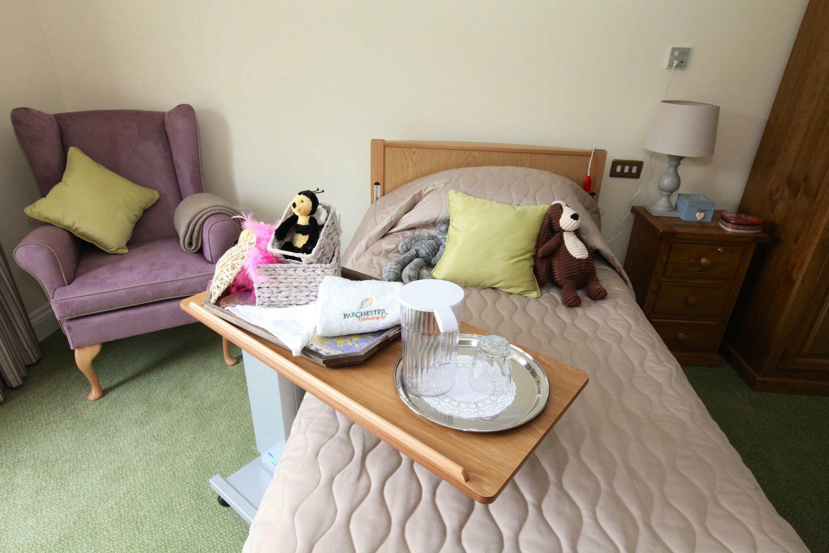 Bedroom of Bryn Ivor Lodge care home in Newport, Cardiff
