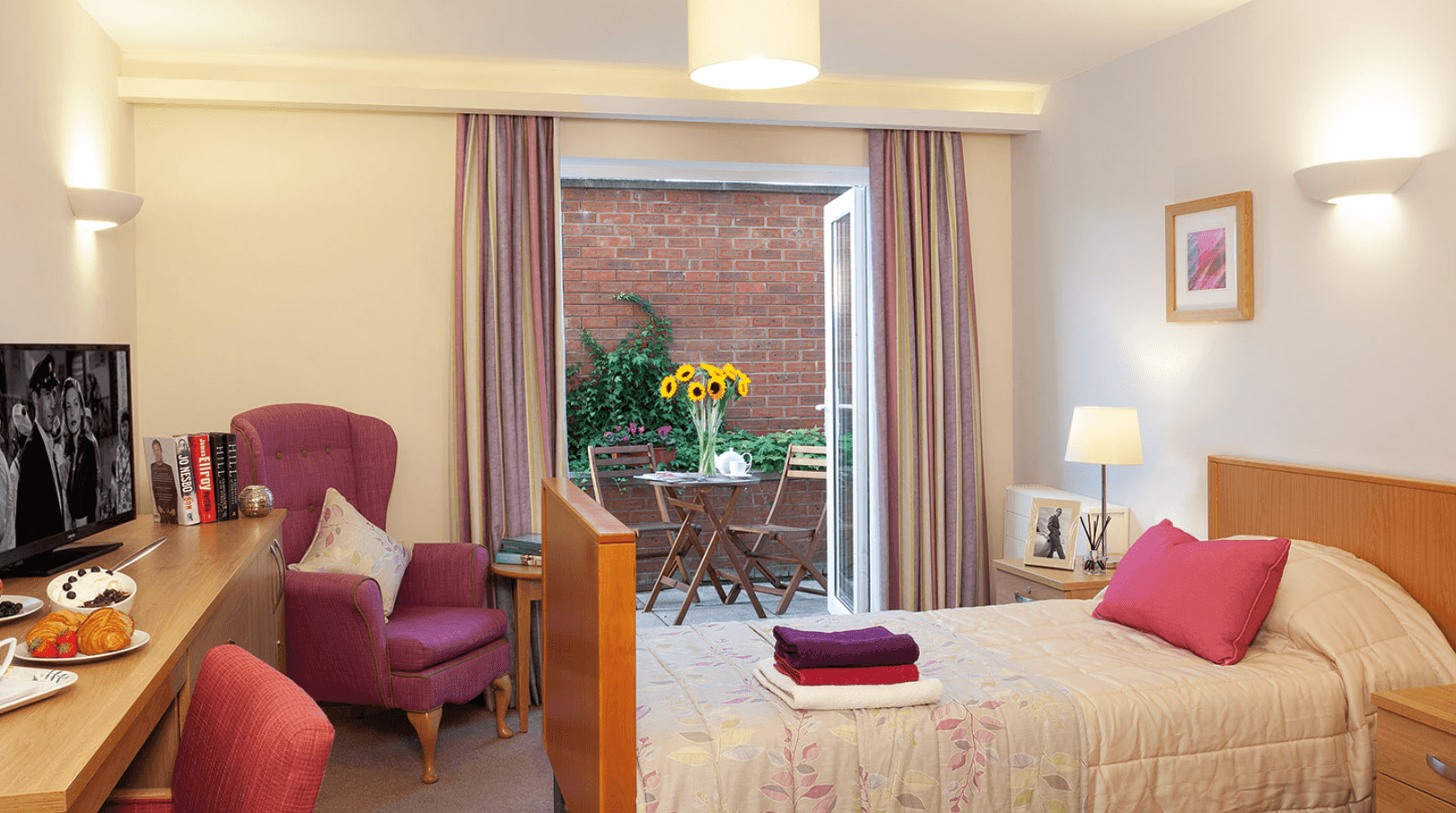 Bedroom at Aaron Court Care Home in Leicester, Leicestershire
