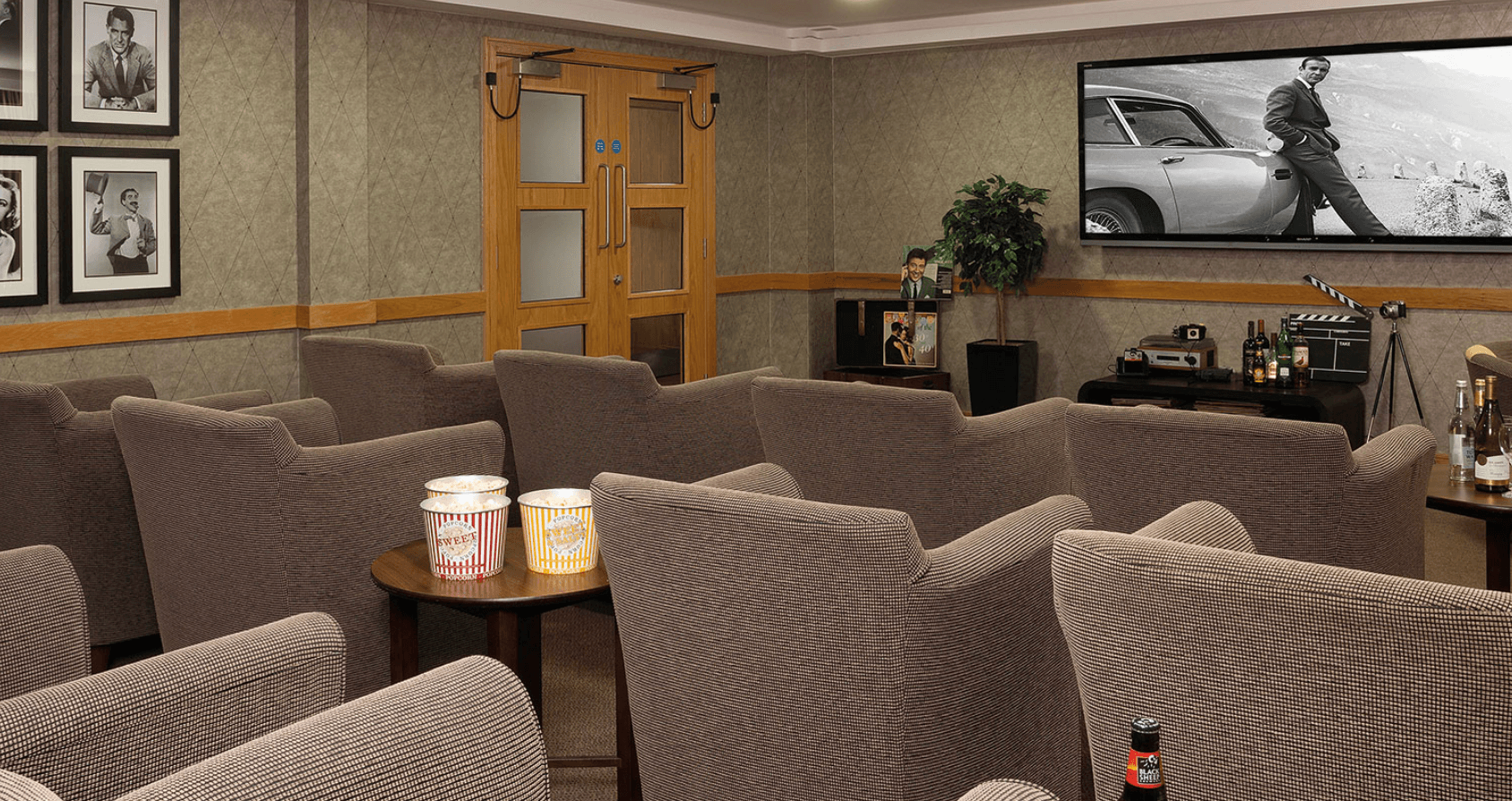 Cinema at Aaron Court Care Home in Leicester, Leicestershire
