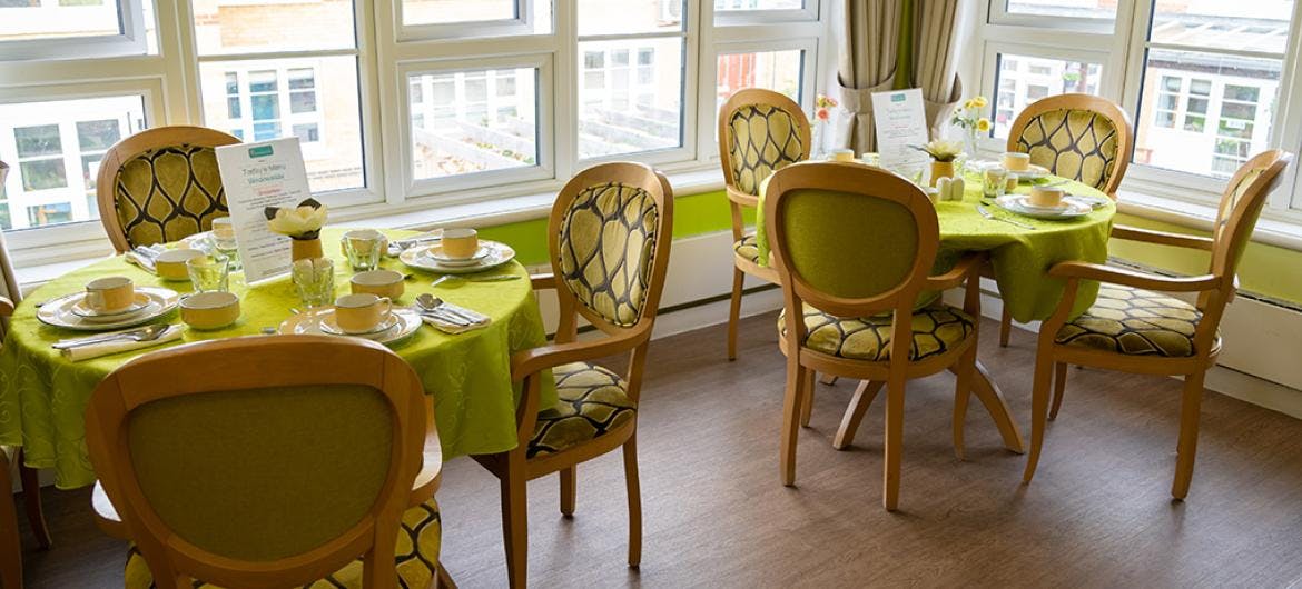 Dining Room at Ashna House Care Home in Streatham, London