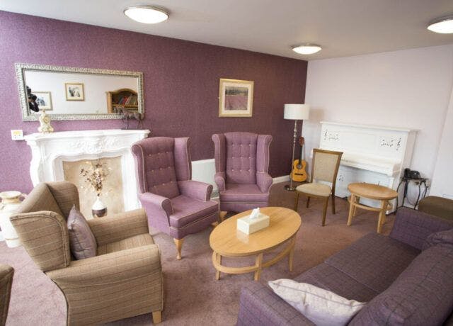 Communal Lounge at Abbey Wood Lodge Care Home in Ormskirk, West Lancashire