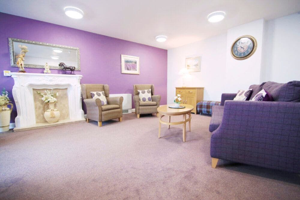 Communal Lounge at Abbey Wood Lodge Care Home in Ormskirk, West Lancashire