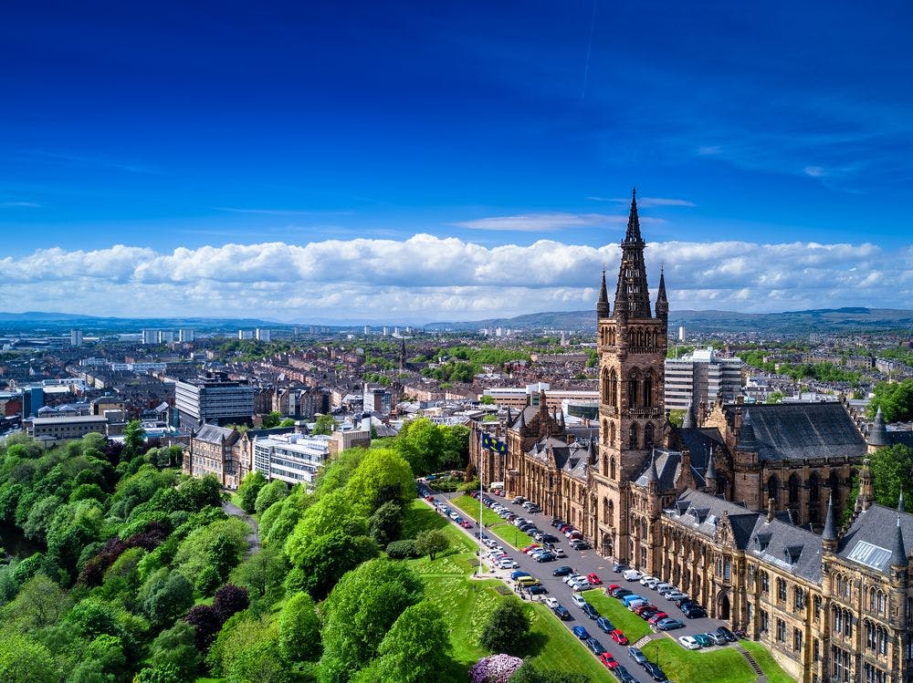 Aerial view of Glasgow