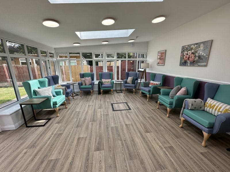 Communal Lounge at Agnes and Arthur Care Home in Stoke-on-Trent, Staffordshire