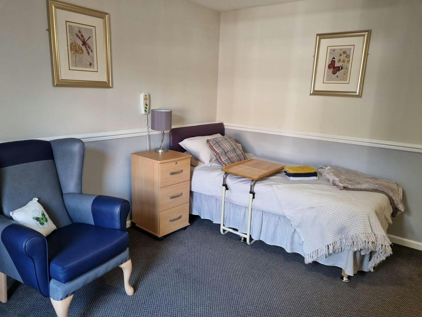Bedroom at Agnes and Arthur Care Home in Stoke-on-Trent, Staffordshire