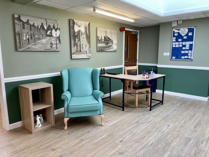 Communal Lounge at Agnes and Arthur Care Home in Stoke-on-Trent, Staffordshire