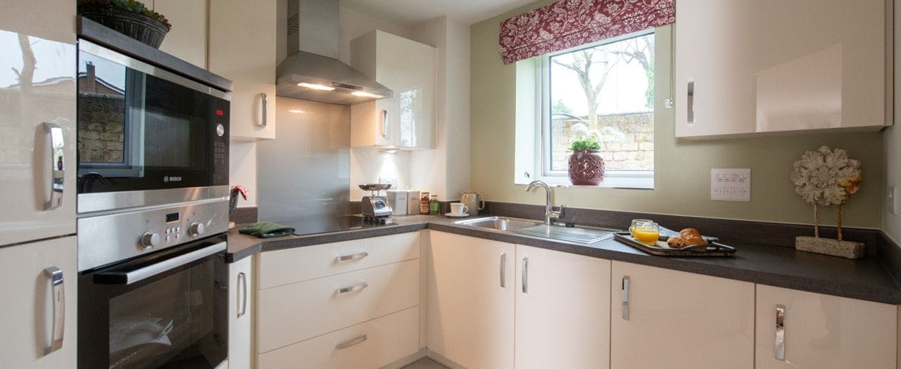 Kitchen at Thorneycroft Retirement Apartment in Wolverhampton, West Midlands