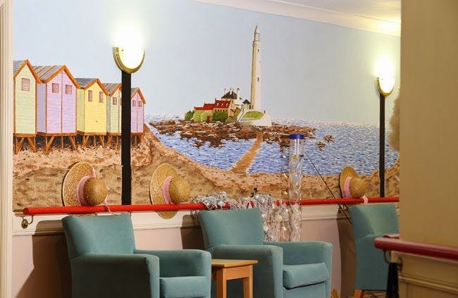 Lounge of Armstrong House care home in Gateshead, Tyne and Wear