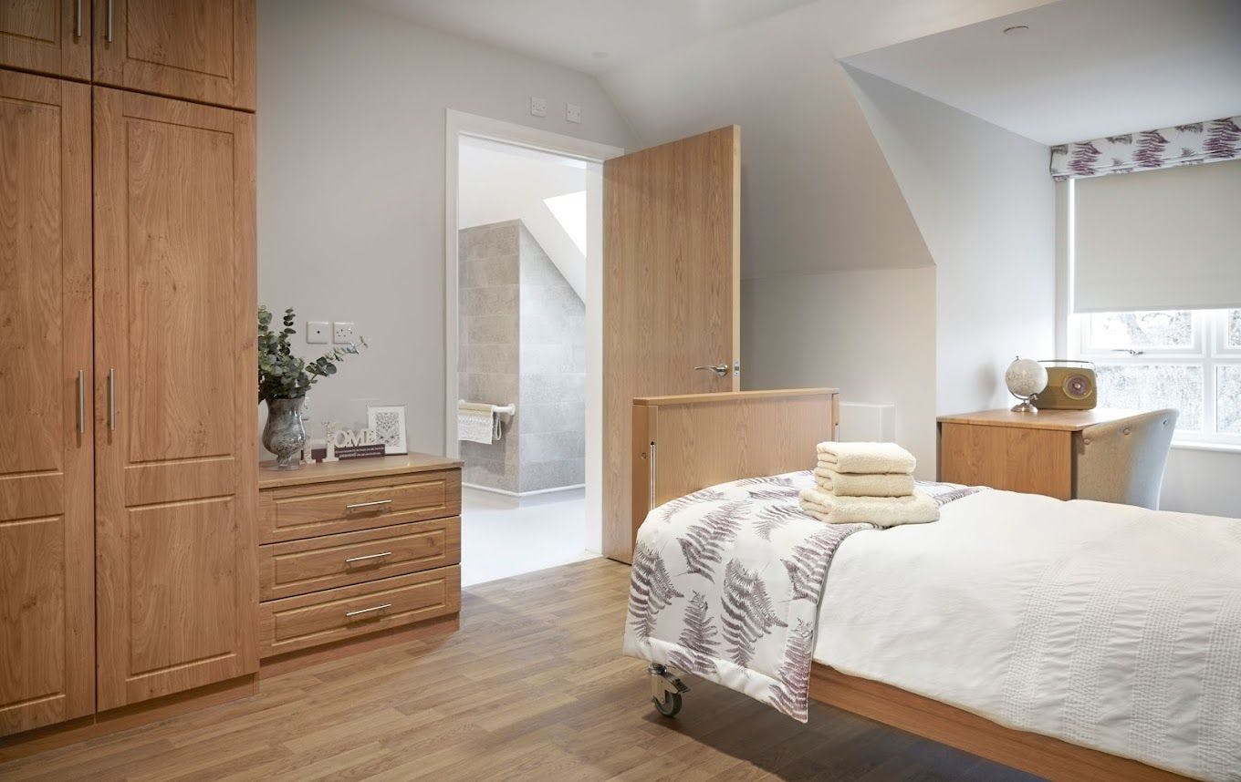 Bedroom of Ashton Manor care home in Lancaster