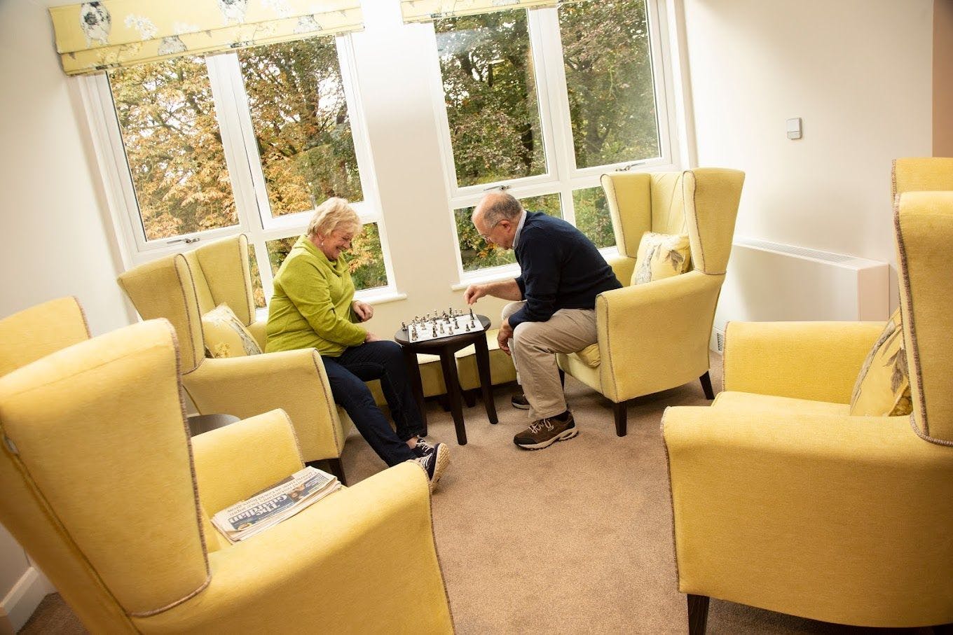 Lounge of Ashton Manor care home in Lancaster