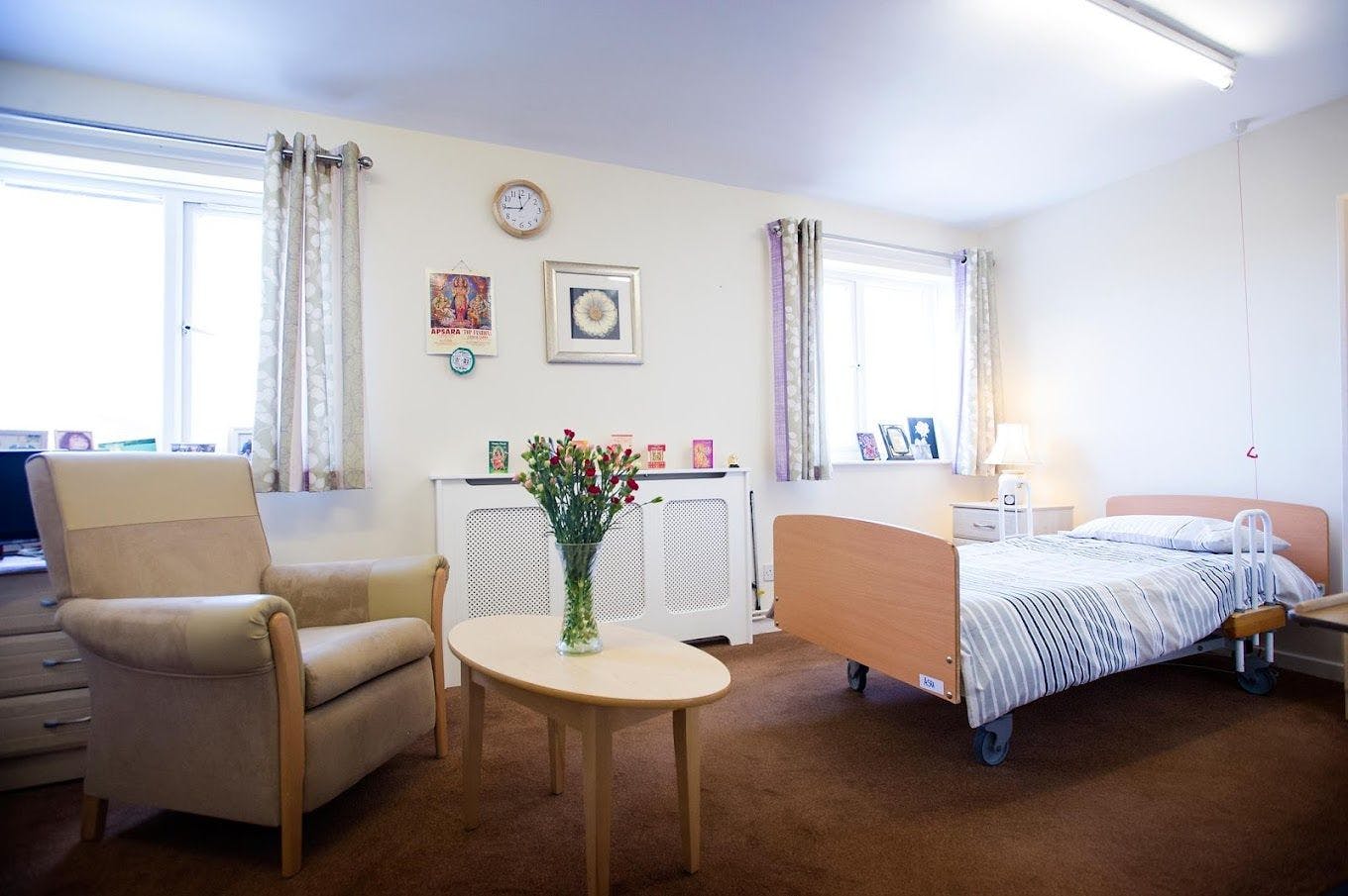 Bedroom at Asra house care home Leicester, Leicestershire